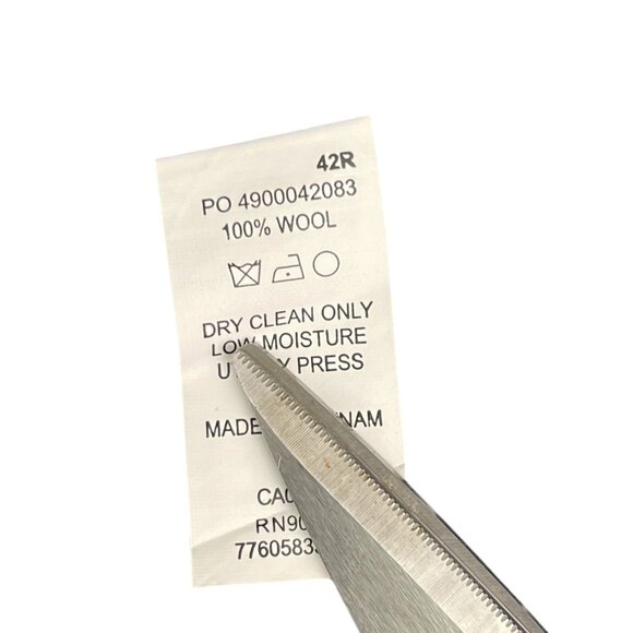 Chaps Men's 100% Wool Blazer Jacket 42R Black Two Button Business Career Neutral - Picture 6 of 9